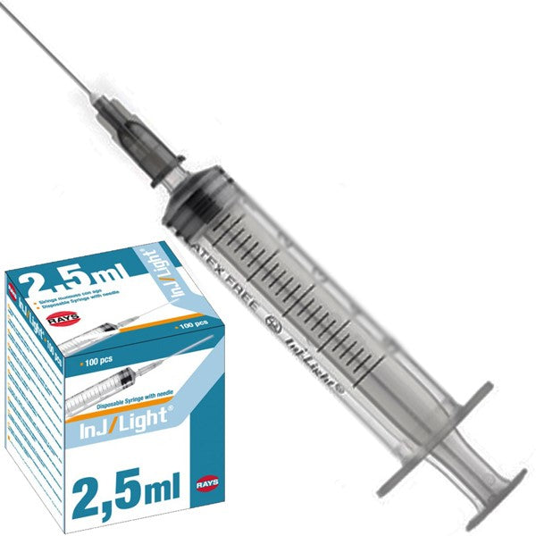 Siringhe Monouso con Ago 2,5ml - 21G - 100pz.