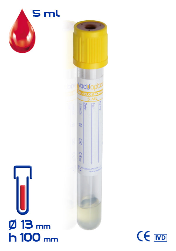 VacuAptaca Provetta Sottovuoto 13×100 Mm – 5 Ml