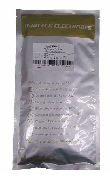 Elettrodi Monouso Fiab F9060 in Foam per ECG - Ovali 50 x 48mm - Conf. 50 pezzi