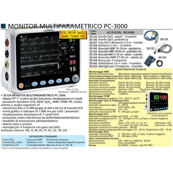 Monitor multiparametrico P3000