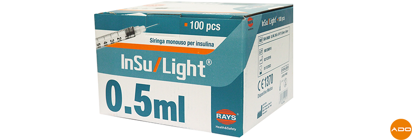 Siringa Monouso per Insulina - 0,5ml - 30G