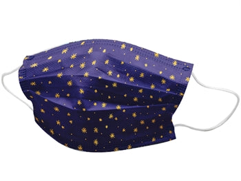 GISAFE 10pz. MASCHERINA CHIRURGICA FILTRANTE 98% 3 VELI tipo II con elastici - adulti - stars