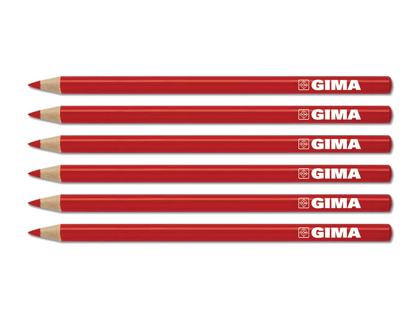 MATITA DERMATOLOGICA GIMA - rossa - 6 pz.