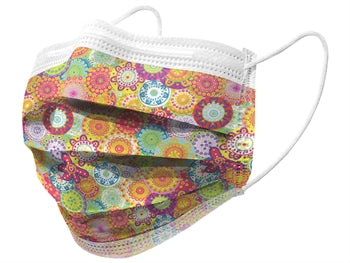 GISAFE 10pz. MASCHERINA CHIRURGICA FILTRANTE 98% 3 VELI tipo II con elastici -adulti - colors