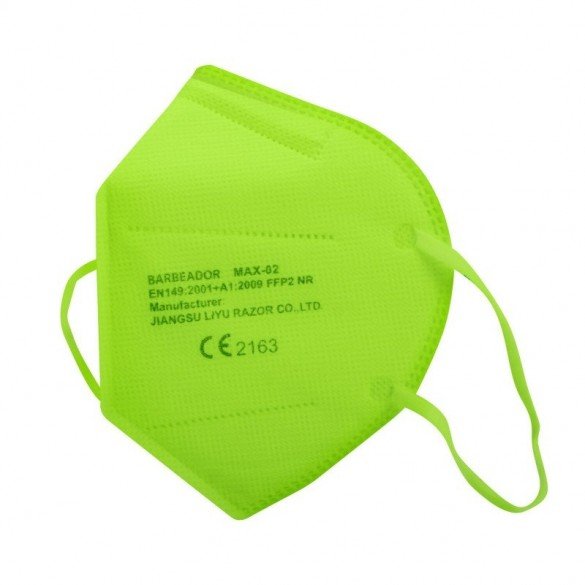 MASCHERE FILTRANTI FFP2 • Maschera filtrante FFP2 senza valvola • Colore: Verde • Confezione singola Maschera filtrante FFP2 a cinque strati per proteggere efficacemente sé stessi e gli altri. Conforme ai requisiti FFP2 di EN 149:2001+A1:2009 e ai requisiti DPI del Regolamento UE 2016/425.
