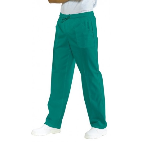 PANTALONE CON ELASTICO VERDE - 100% COTONE
