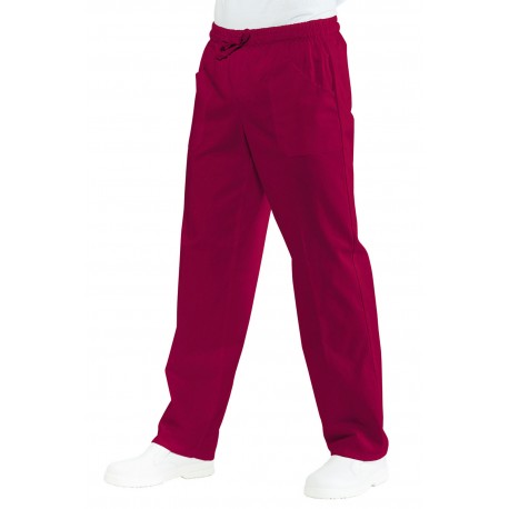 PANTALONE C/ELASTICO BORDEAUX - 65% POLIESTERE 35% COTONE