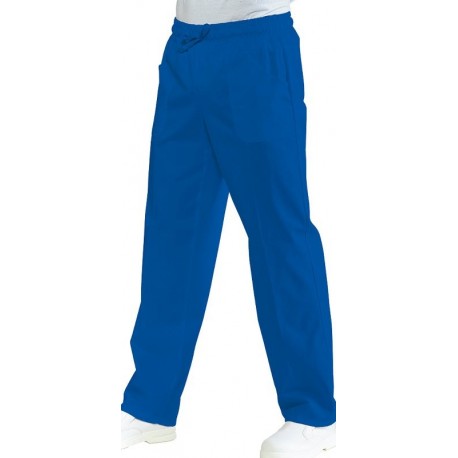 PANTALONE CON ELASTICO AZZURRO - 100% COTONE