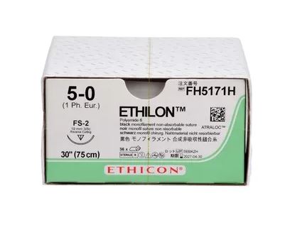 Suture Non assorbibili Ethicon Ethilon in nylon, ago FS-2 - 3/8 da 19 mm, USP 5/0 - blu 75cm 36pz.