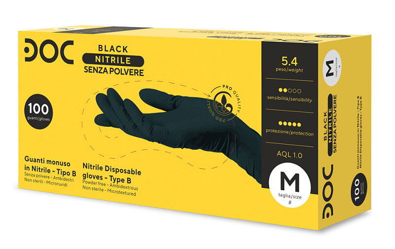 Guanti in Nitrile - BLACK Powder Free