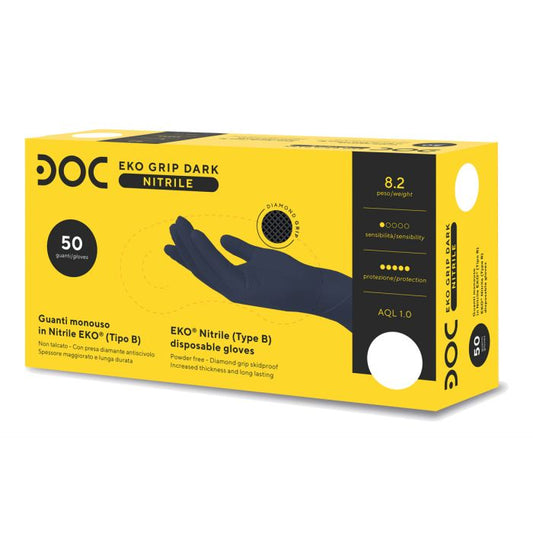 Guanti Eko Grip Dark - Nitrile