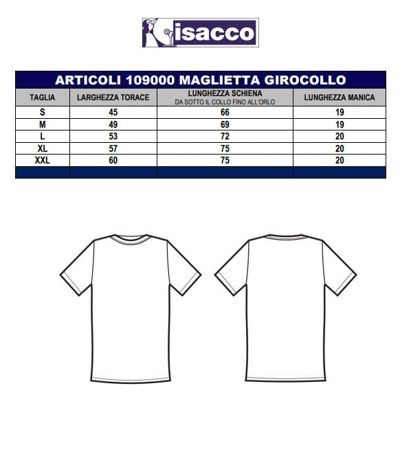 Maglietta Girocollo Blu 100% Cotone