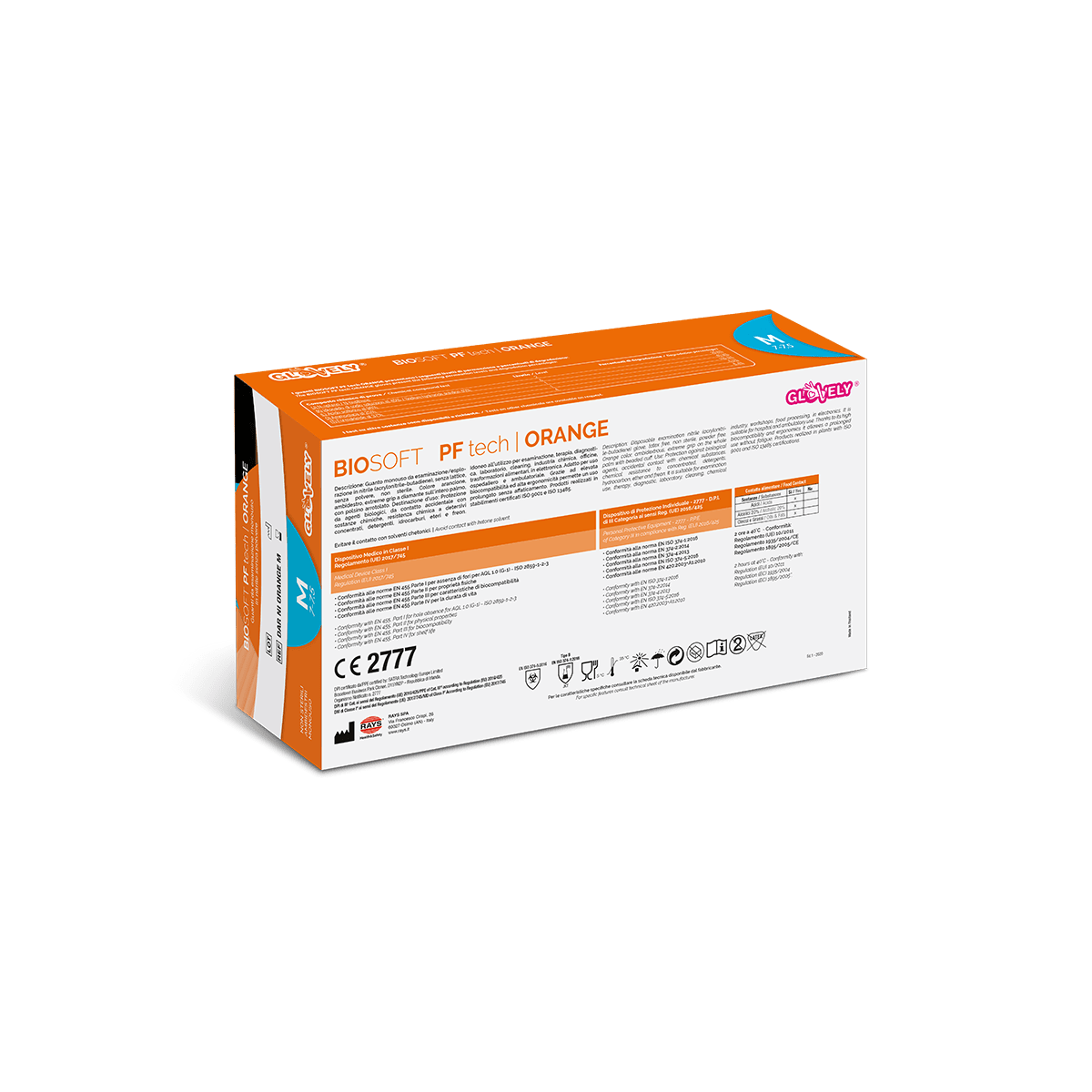 Guanti in Nitrile Biosafe PF Tech Orange - 50 pz. image 2