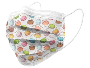 GISAFE 10pz. MASCHERINA CHIRURGICA FILTRANTE 98% 3 VELI tipo II con elastici -adulti - macarones