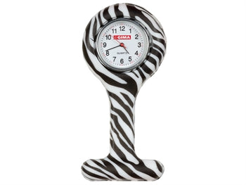 OROLOGIO PER INFERMIERI - rotondo - fantasia zebra